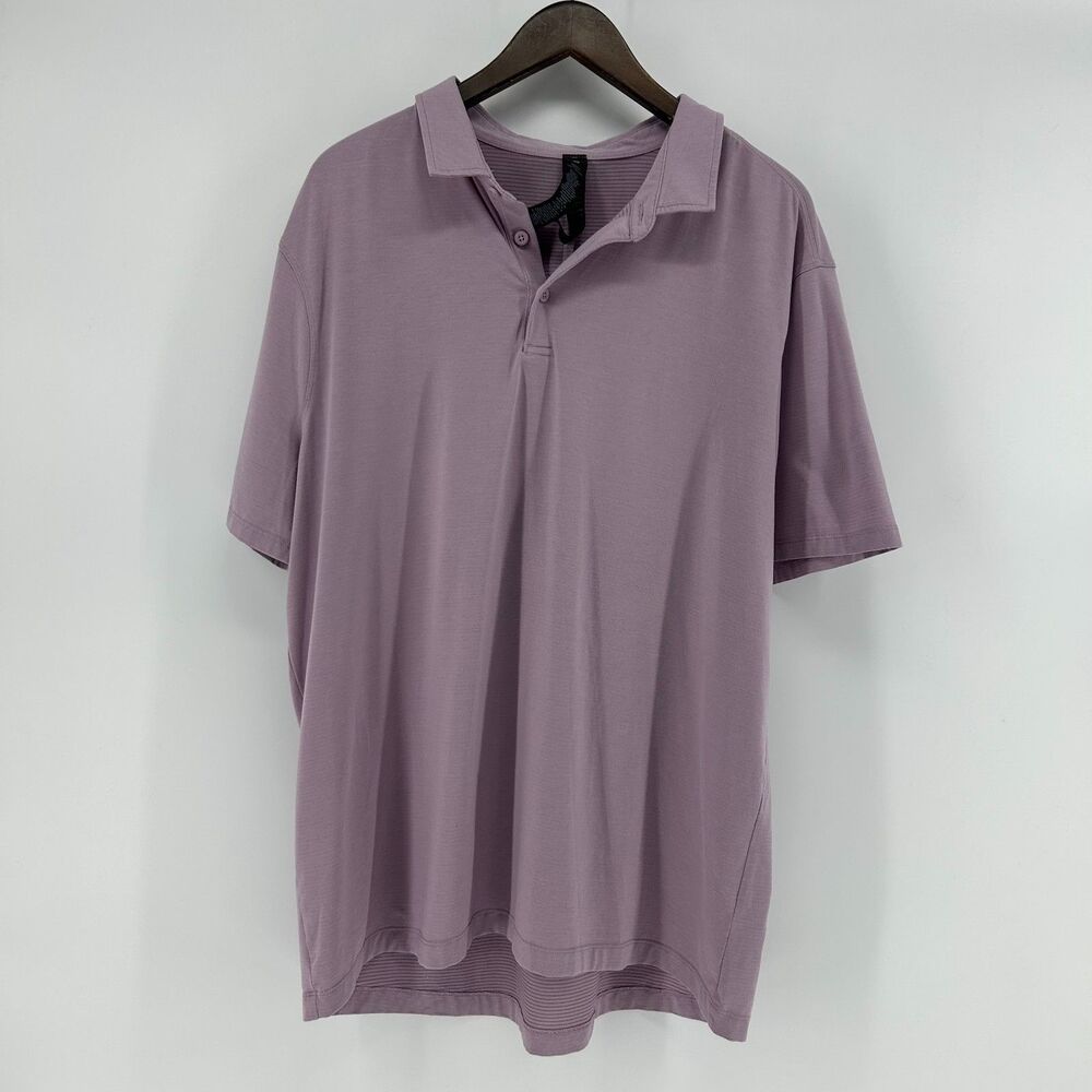 Lululemon Evolution Short Sleeve Polo Men's XXL Lotus Lavender Lightweight Top